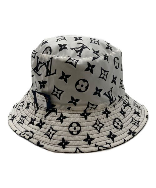 LOUIS VUITTON（ルイ ヴィトン）LOUIS VUITTON (ルイ ヴィトン) モノグラム・リバーシブルバケットハット ブラック×ホワイト サイズ:Mの古着・服飾アイテム