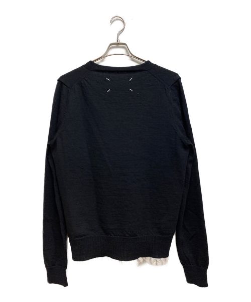 Maison Margiela（メゾンマルジェラ）Maison Margiela (メゾンマルジェラ) 21ss  ダメージ加工レイヤードカーディガン ブラック サイズ:Sの古着・服飾アイテム