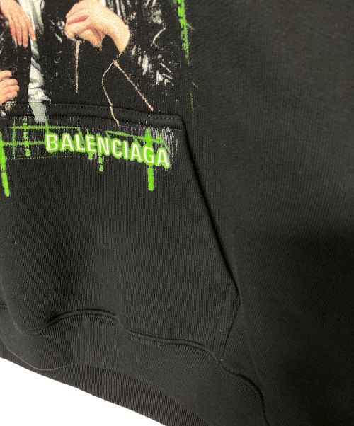 BALENCIAGA（バレンシアガ）BALENCIAGA (バレンシアガ) SPEED HUNTERSプリントパーカー ブラック サイズ:Mの古着・服飾アイテム