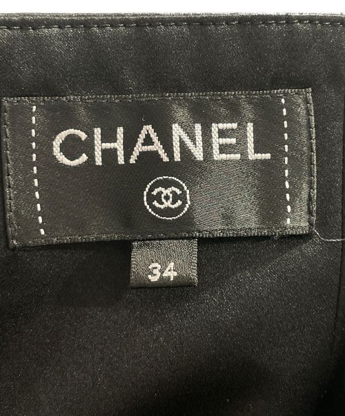 CHANEL（シャネル）CHANEL (シャネル) ギャザースカート ブラック サイズ:34の古着・服飾アイテム