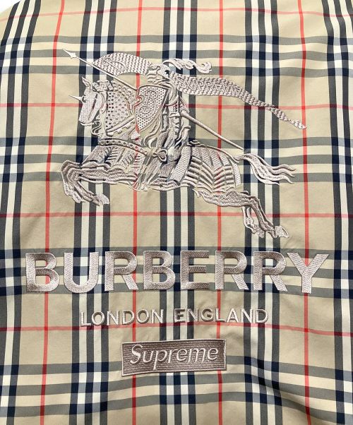 SUPREME（シュプリーム）SUPREME (シュプリーム) BURBERRY (バーバリー) Shearling Collar Down Puffer Jacket ベージュ サイズ:XLの古着・服飾アイテム