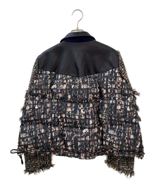 sacai（サカイ）sacai (サカイ) ツイードライダースジャケット ブラック サイズ:1の古着・服飾アイテム