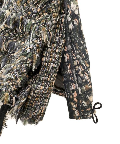 sacai（サカイ）sacai (サカイ) ツイードライダースジャケット ブラック サイズ:1の古着・服飾アイテム
