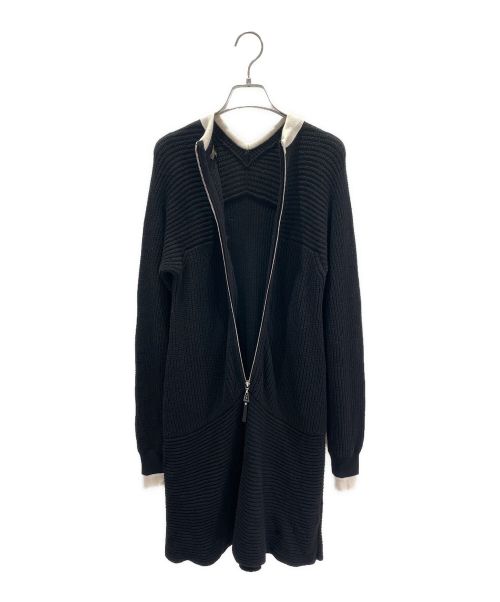 LOUIS VUITTON（ルイ ヴィトン）LOUIS VUITTON (ルイ ヴィトン) 襟付きニットワンピース ブラック サイズ:Sの古着・服飾アイテム