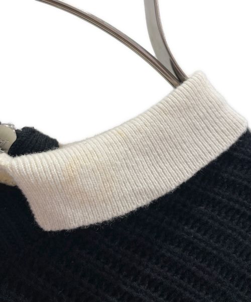 LOUIS VUITTON（ルイ ヴィトン）LOUIS VUITTON (ルイ ヴィトン) 襟付きニットワンピース ブラック サイズ:Sの古着・服飾アイテム