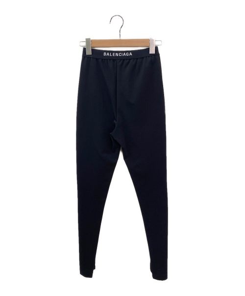 BALENCIAGA（バレンシアガ）BALENCIAGA (バレンシアガ) ウエストロゴレギンスパンツ ブラック サイズ:38の古着・服飾アイテム
