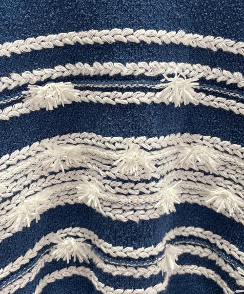 CHANEL（シャネル）CHANEL (シャネル) Cotton Short Sleeve Knit ブルー サイズ:38の古着・服飾アイテム