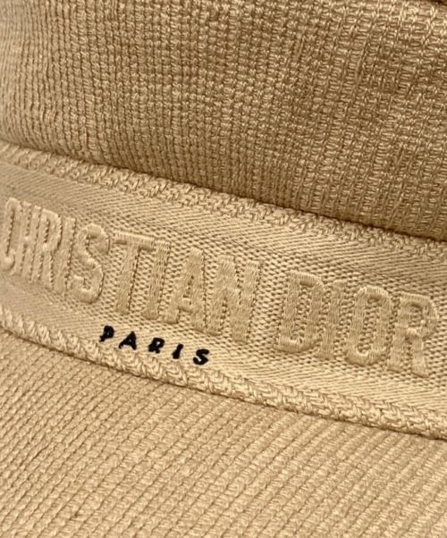 Christian Dior（クリスチャン ディオール）Christian Dior (クリスチャン ディオール) ロゴキャスケット ベージュ サイズ:57㎝の古着・服飾アイテム