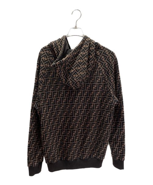 FENDI（フェンディ）FENDI (フェンディ) ズッカ柄プルオーバーパーカー ブラウン サイズ:XLの古着・服飾アイテム