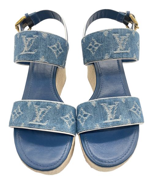 LOUIS VUITTON（ルイ ヴィトン）LOUIS VUITTON (ルイ ヴィトン) スターボード ライン サンダル ブルー サイズ:37 未使用品の古着・服飾アイテム