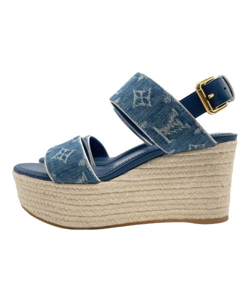 LOUIS VUITTON（ルイ ヴィトン）LOUIS VUITTON (ルイ ヴィトン) スターボード ライン サンダル ブルー サイズ:37 未使用品の古着・服飾アイテム