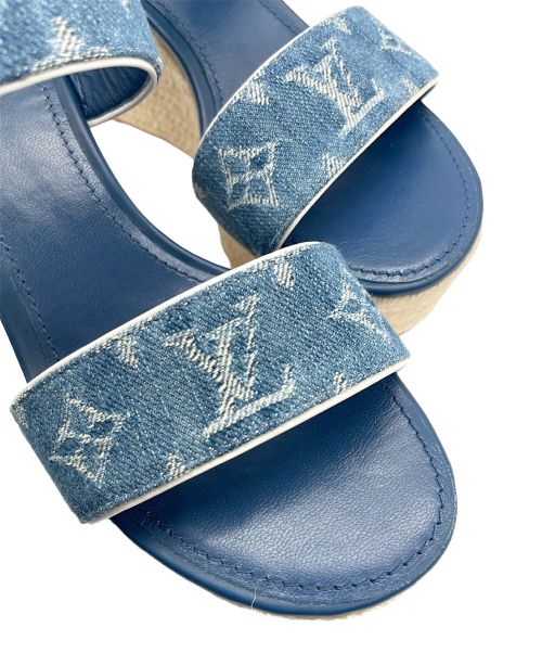 LOUIS VUITTON（ルイ ヴィトン）LOUIS VUITTON (ルイ ヴィトン) スターボード ライン サンダル ブルー サイズ:37 未使用品の古着・服飾アイテム