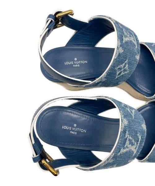 LOUIS VUITTON（ルイ ヴィトン）LOUIS VUITTON (ルイ ヴィトン) スターボード ライン サンダル ブルー サイズ:37 未使用品の古着・服飾アイテム