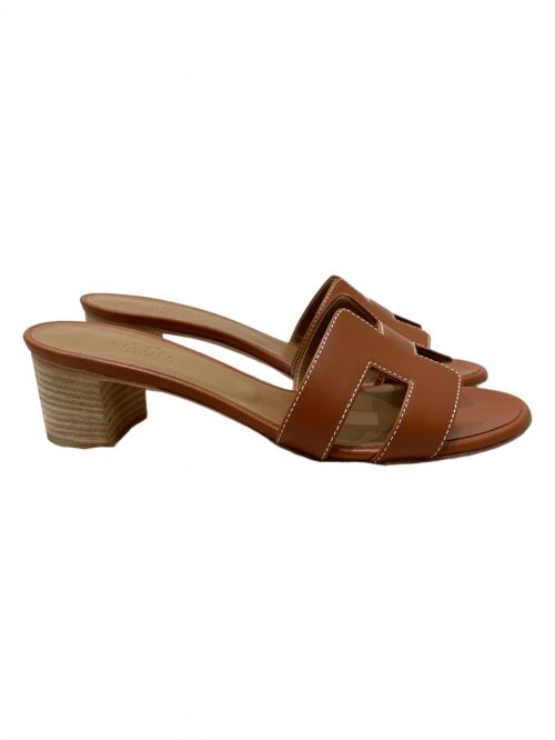 HERMES（エルメス）HERMES (エルメス) オアジスサンダル ブラウン サイズ:37の古着・服飾アイテム