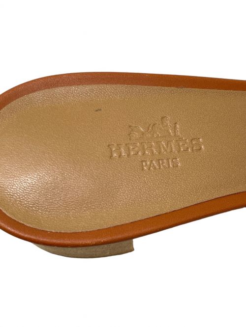 HERMES（エルメス）HERMES (エルメス) オアジスサンダル ブラウン サイズ:37の古着・服飾アイテム