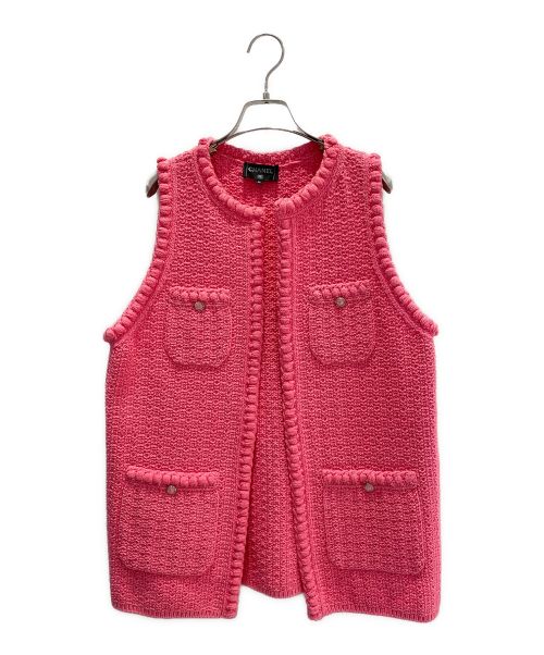 CHANEL（シャネル）CHANEL (シャネル) コットンニットベスト ショッキングピンク サイズ:40の古着・服飾アイテム