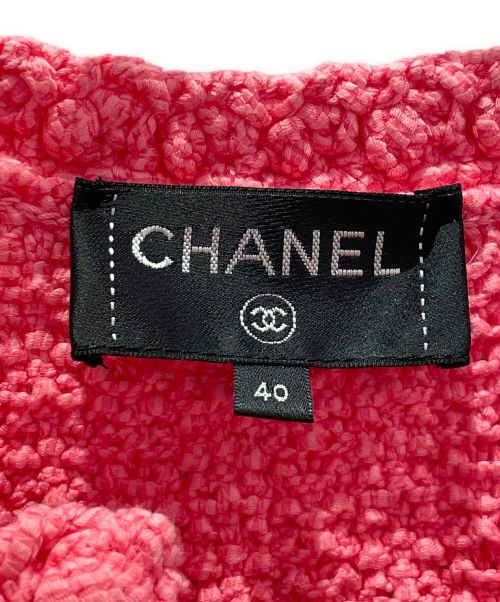 CHANEL（シャネル）CHANEL (シャネル) コットンニットベスト ショッキングピンク サイズ:40の古着・服飾アイテム