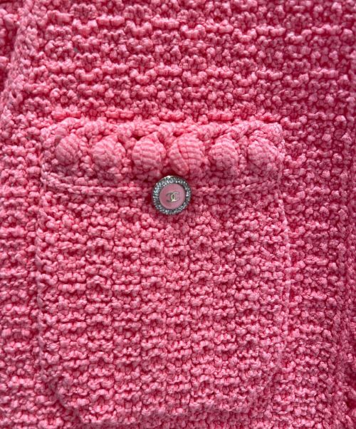 CHANEL（シャネル）CHANEL (シャネル) コットンニットベスト ショッキングピンク サイズ:40の古着・服飾アイテム