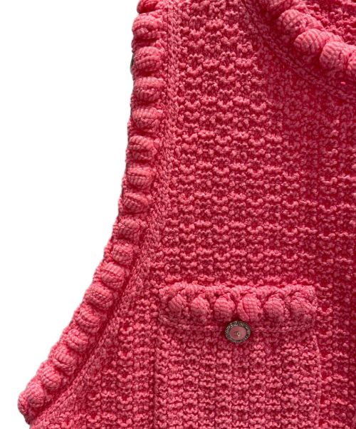 CHANEL（シャネル）CHANEL (シャネル) コットンニットベスト ショッキングピンク サイズ:40の古着・服飾アイテム