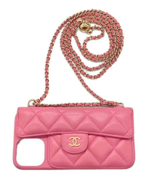 CHANEL（シャネル）CHANEL (シャネル) iPhone12 Pro Maxケース ピンクの古着・服飾アイテム