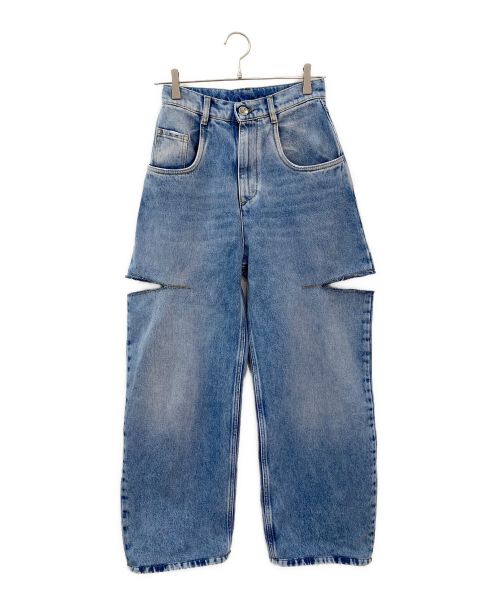 Maison Margiela（メゾンマルジェラ）Maison Margiela (メゾンマルジェラ) スラッシュディテール デニムパンツ インディゴ サイズ:38の古着・服飾アイテム