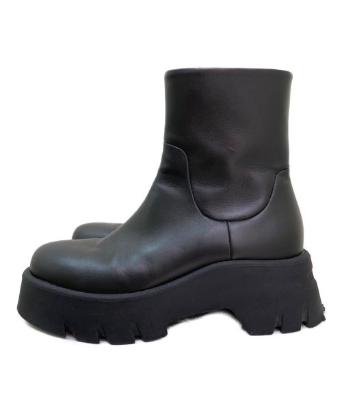 Gianvito Rossi（ジャンヴィト ロッシ）Gianvito Rossi (ジャンヴィト・ロッシ) MONTEY VITELLO GLOVE ブーツ ブラック サイズ:37の古着・服飾アイテム