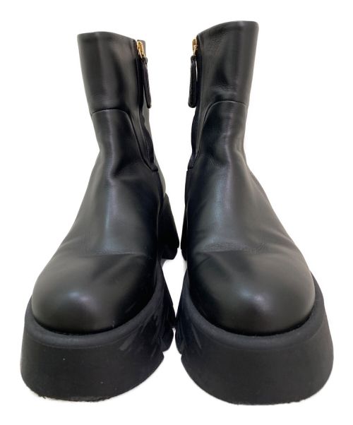 Gianvito Rossi（ジャンヴィト ロッシ）Gianvito Rossi (ジャンヴィト・ロッシ) MONTEY VITELLO GLOVE ブーツ ブラック サイズ:37の古着・服飾アイテム