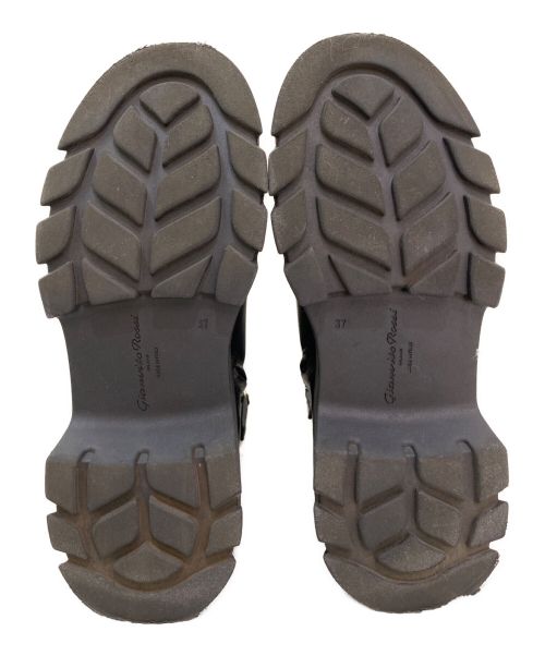 Gianvito Rossi（ジャンヴィト ロッシ）Gianvito Rossi (ジャンヴィト・ロッシ) MONTEY VITELLO GLOVE ブーツ ブラック サイズ:37の古着・服飾アイテム