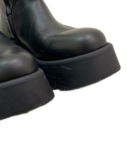 Gianvito Rossi（ジャンヴィト ロッシ）Gianvito Rossi (ジャンヴィト・ロッシ) MONTEY VITELLO GLOVE ブーツ ブラック サイズ:37の古着・服飾アイテム