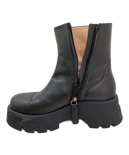 Gianvito Rossi（ジャンヴィト ロッシ）Gianvito Rossi (ジャンヴィト・ロッシ) MONTEY VITELLO GLOVE ブーツ ブラック サイズ:37の古着・服飾アイテム