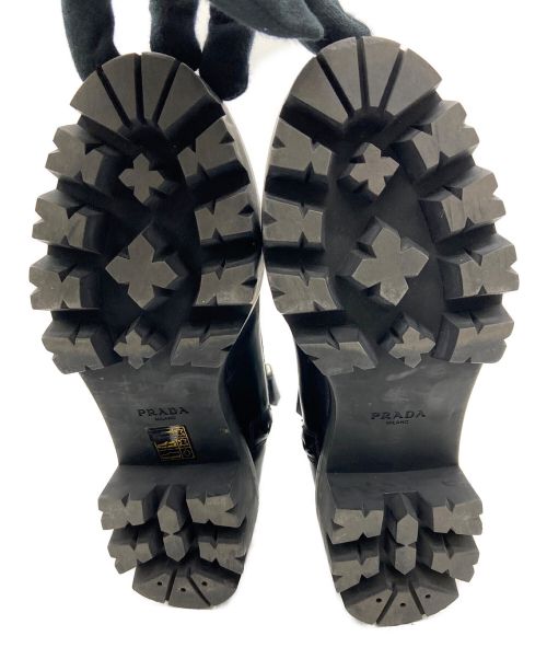 PRADA（プラダ）PRADA (プラダ) レースアップブーツ ブラック サイズ:36の古着・服飾アイテム