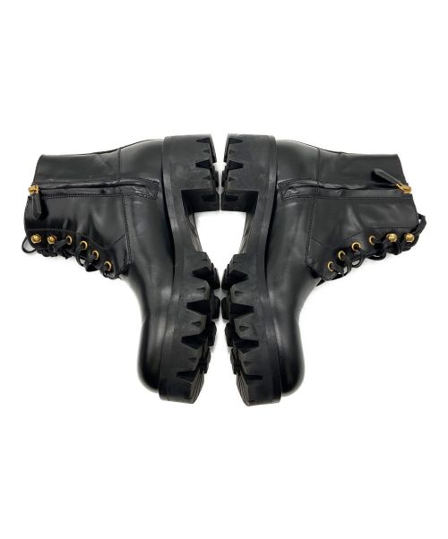 PRADA（プラダ）PRADA (プラダ) レースアップブーツ ブラック サイズ:36の古着・服飾アイテム