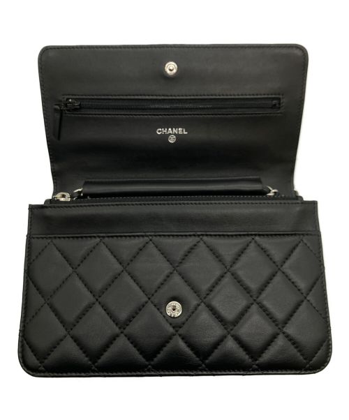 CHANEL（シャネル）CHANEL (シャネル) ショルダーチェーンウォレット ブラックの古着・服飾アイテム
