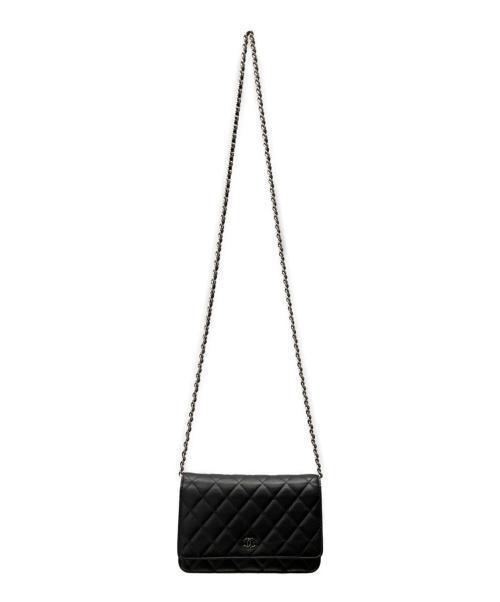 CHANEL（シャネル）CHANEL (シャネル) ショルダーチェーンウォレット ブラックの古着・服飾アイテム