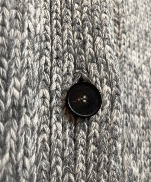 Christian Dior（クリスチャン ディオール）Christian Dior (クリスチャン ディオール) ネックロゴニットカーディガン グレー サイズ:36の古着・服飾アイテム