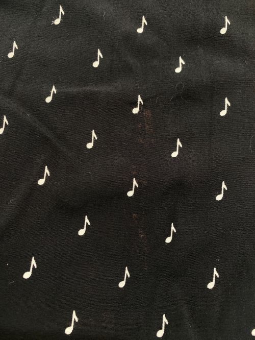 CELINE（セリーヌ）CELINE (セリーヌ) ミュージックノートプリントハワイアン半袖シャツ ブラック サイズ:39の古着・服飾アイテム