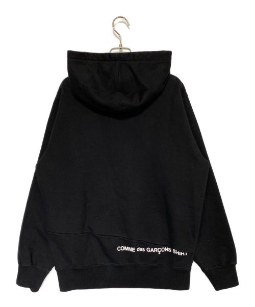 SUPREME（シュプリーム）SUPREME (シュプリーム) COMME des GARCONS SHIRT (コムデギャルソンシャツ) Split Box Logo Hooded Sweatshirt ブラック サイズ:Mの古着・服飾アイテム