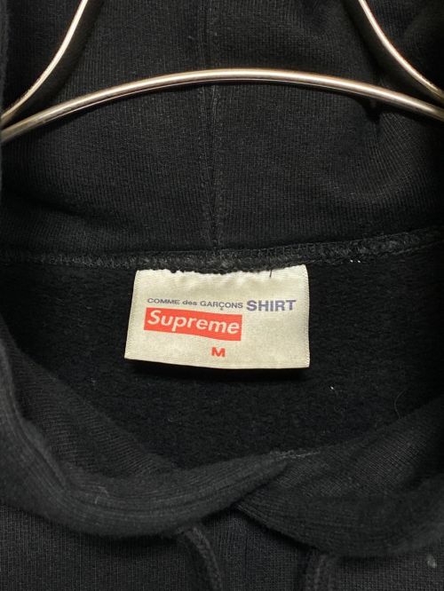 SUPREME（シュプリーム）SUPREME (シュプリーム) COMME des GARCONS SHIRT (コムデギャルソンシャツ) Split Box Logo Hooded Sweatshirt ブラック サイズ:Mの古着・服飾アイテム