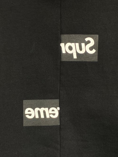 SUPREME（シュプリーム）SUPREME (シュプリーム) COMME des GARCONS SHIRT (コムデギャルソンシャツ) Split Box Logo Hooded Sweatshirt ブラック サイズ:Mの古着・服飾アイテム
