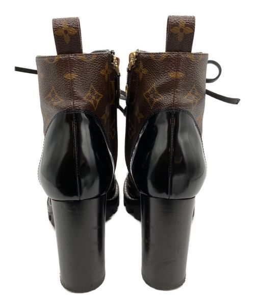 LOUIS VUITTON（ルイ ヴィトン）LOUIS VUITTON (ルイ ヴィトン) モノグラムブーツ ブラウン×ブラック サイズ:38の古着・服飾アイテム
