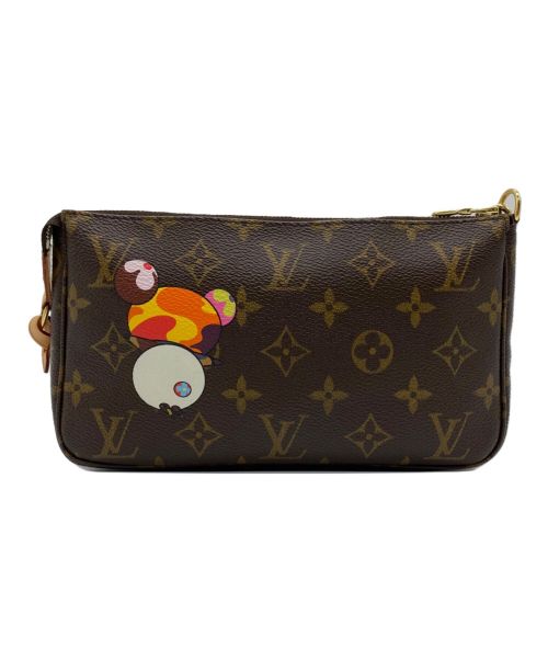 LOUIS VUITTON（ルイ ヴィトン）LOUIS VUITTON (ルイ ヴィトン) 村上隆 (ムラカミタカシ) ポシェットアクセソワール ブラウンの古着・服飾アイテム