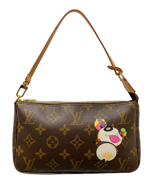 LOUIS VUITTON（ルイ ヴィトン）LOUIS VUITTON (ルイ ヴィトン) 村上隆 (ムラカミタカシ) ポシェットアクセソワール ブラウンの古着・服飾アイテム