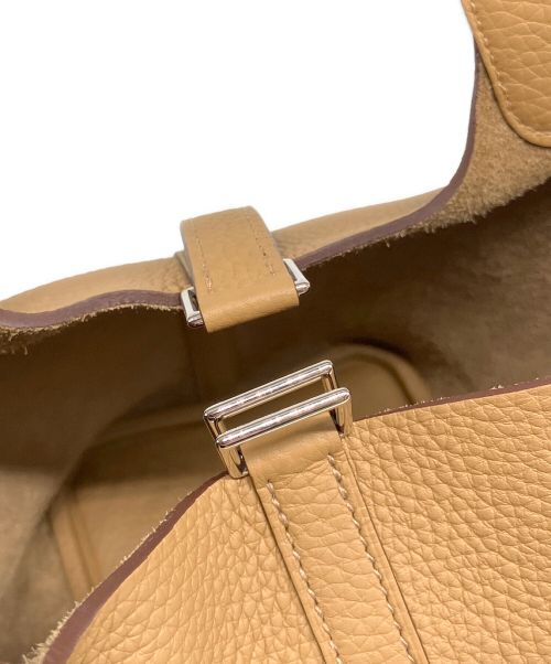 HERMES（エルメス）HERMES (エルメス) ピコタンロックPM/ハンドバッグ ビスキュイ サイズ:PMの古着・服飾アイテム