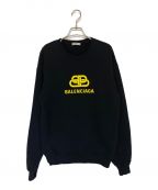 BALENCIAGAバレンシアガ）の古着「BBロゴプリントスウェット」｜ブラック