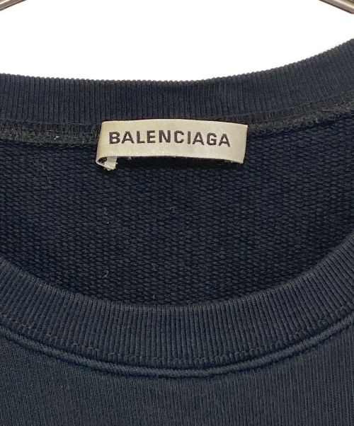 BALENCIAGA（バレンシアガ）BALENCIAGA (バレンシアガ) BBロゴプリントスウェット ブラック サイズ:XSの古着・服飾アイテム
