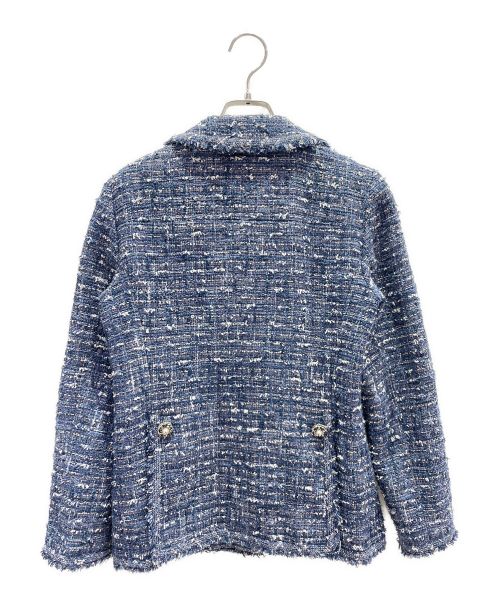 CHANEL（シャネル）CHANEL (シャネル) ツイードジャケット ブルー サイズ:38の古着・服飾アイテム