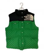 GUCCI×THE NORTH FACEグッチ×ザ ノース フェイス）の古着「GGダウンベスト」｜グリーン