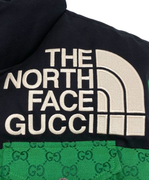 GUCCI（グッチ）GUCCI (グッチ) THE NORTH FACE (ザ ノース フェイス) GGダウンベスト グリーン サイズ:Sの古着・服飾アイテム