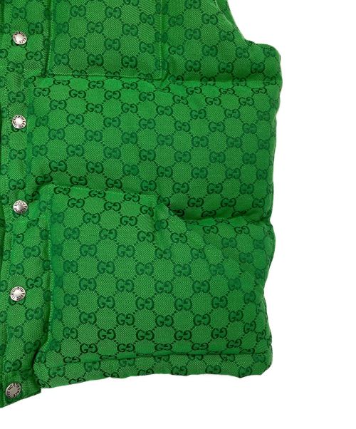 GUCCI（グッチ）GUCCI (グッチ) THE NORTH FACE (ザ ノース フェイス) GGダウンベスト グリーン サイズ:Sの古着・服飾アイテム