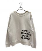 GUCCIグッチ）の古着「ショルダーボタンスウェット」｜アイボリー
